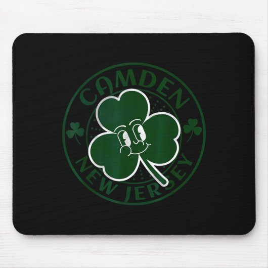 Camden New Jersey Irish Shamrock Nj Retro Souvenir マウスパッド (正面)