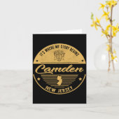 Camden New Jersey Its Where My Story Begins カード (黄色い花)