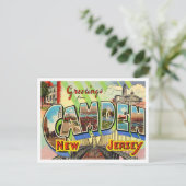 Camden, New Jersey Vintage Travelからの挨拶 ポストカード (スタンド正面)