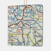 Camdenton MOヴィンテージマップ セラミックオーナメント (左)