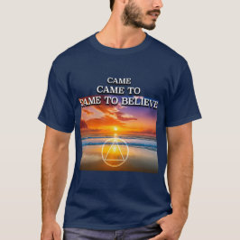 Came To Believe AAスローガン ビーチ日の出 Tシャツ