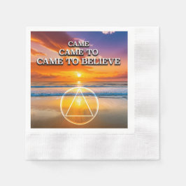 Came To Believe Recovery Slogan Sunrise スタンダードカクテルナプキン