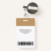 Camel従業員の写真、バーコード、ロゴ、名前バッジ バッジ (裏面リトラクタブル付き)