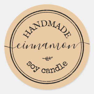 Camel手作りスクリプトブラック縁ど製品ラベル ラウンドシール