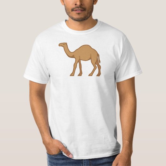 Camel atハート絵文字ロゴカスタマイズ可能なCamel Lover Tシャツ (正面)