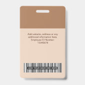 Camel Brown従業員名会社ロゴスタッフラベル バッジ (裏面)