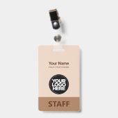 Camel Brown従業員名会社ロゴスタッフラベル バッジ (クリップ付き表面)