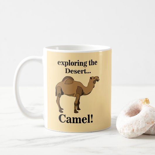 Camel Desert Animal Funny コーヒーマグカップ (ドーナツ)