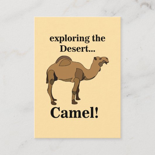 Camel Desert Animal Funny 名刺 (正面)
