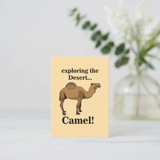 Camel Desert Animal Funny 名刺 (スタンド正面)