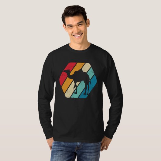 Camel Dromedary Animal Wildlife  Retro Tシャツ (正面フル)