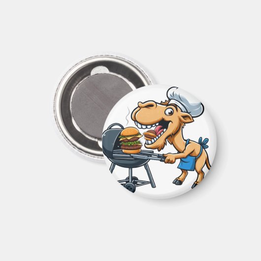 Camel eating a hamburger マグネット (正面/裏面)