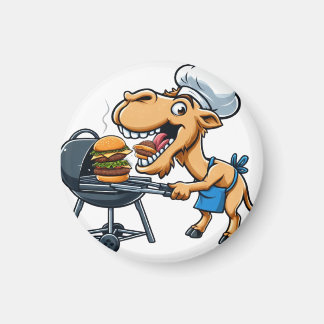 Camel eating a hamburger マグネット