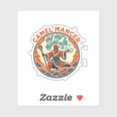 Camel Mancer Wizard Desert Fantasy Mystic Art シール (シート)