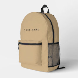 Camel Minimalistモダン名前をカスタムする、文字、写真 プリントバックパック