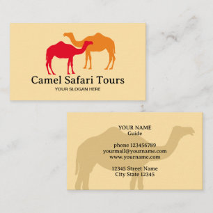 Camel Safari Toursビジネスカードテンプレート 名刺