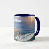 Camel Surfing on a Wave Fun Personal Mug Cup マグカップ (正面右)