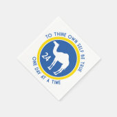 Camel To Thine Own Self | 12 Step Recovery Slogan スタンダードカクテルナプキン (角)