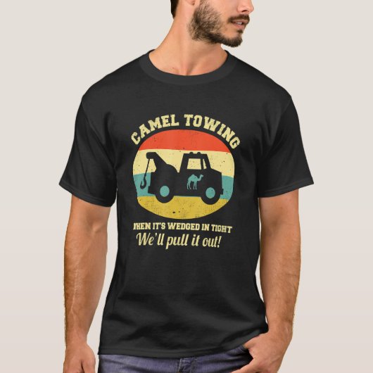 Camel Towing Retro Adult Humor Saying  Halloween Tシャツ (正面)