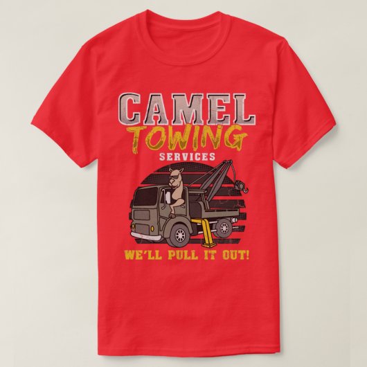 Camel Towing Servicesが引き出す Tシャツ (デザイン正面)
