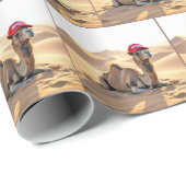 Camel Wearing a Red Retired Cap ラッピングペーパー (ロールコーナー)