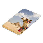 Camel with Pyramids Giza，エジプト マグネット (左側)