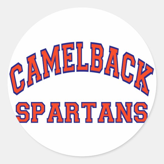 Camelback Spartans ラウンドシール (正面)