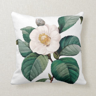 Cameliaの二重ヴィンテージの花Redoute クッション