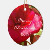 Cameliaの赤いパーソナライズなオーナメント セラミックオーナメント (左)