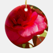Cameliaの赤いパーソナライズなオーナメント セラミックオーナメント (裏面)