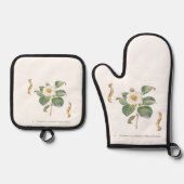 Camelia blanc 鍋つかみ&鍋敷きセット (正面)