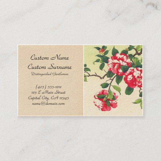 Camelia Nishimura Hodoのukiyo-eによっては芸術が開花します 名刺 (正面)