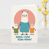 Camelid Family Mothers Day Card カード (黄色い花)