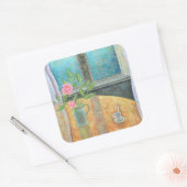 Camellia 2012でウィンドウ内の静止ライフ スクエアシール (封筒)