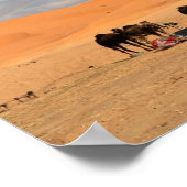 Camels in Sahara desert Poster ポスター (角)