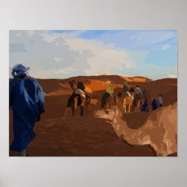 Camels in the Sahara ポスター