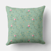 Cameo Green Wedding Keepsake Throw Pillow クッション (裏面)