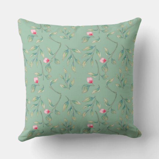 Cameo Green Wedding Keepsake Throw Pillow クッション (裏面)