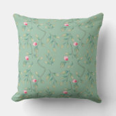 Cameo Green Wedding Keepsake Throw Pillow クッション (正面)