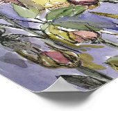 Cameo Roses Winter Garden Flowers Painting ポスター (角)