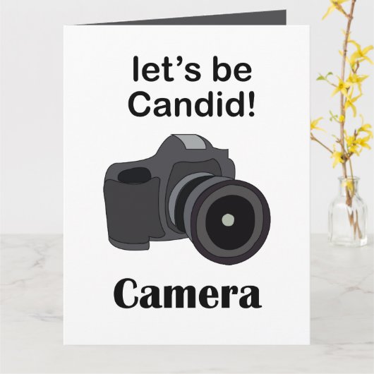 Camera Candid Photographer カード (黄色い花)