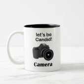 Camera Candid Photographer ツートーンマグカップ (左)