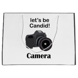 Camera Candid Photographer ラージペーパーバッグ