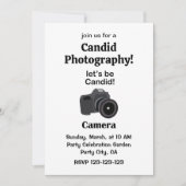 Camera Candid Photographer Photography 招待状 (正面)