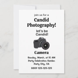 Camera Candid Photographer Photography 招待状