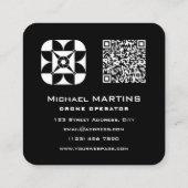 Camera lens sky drone スクエア名刺 (裏面)