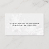 Camera Modern Icon | Tropical Trees Background 名刺 (裏面)