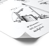 Camera Obscura 1881パテントアート – ホワイト紙 ポスター (角)