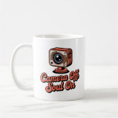 Camera Off, Soul On | Burnout with Coffee Sass コーヒーマグカップ (左)