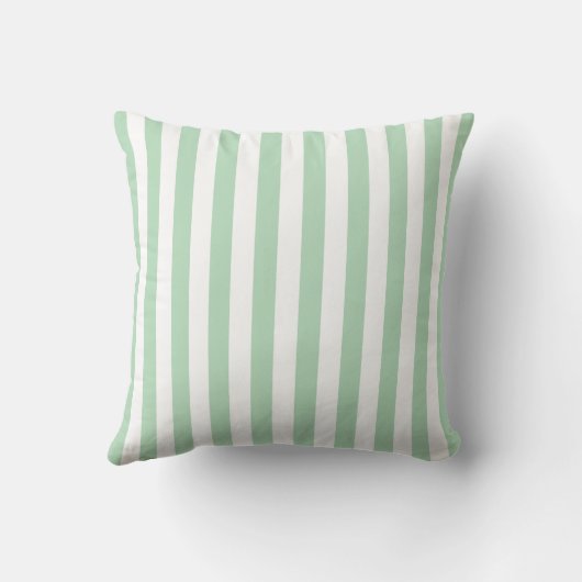 Camera on Sea Green Stripes, Accent Pillow,  クッション (裏面)
